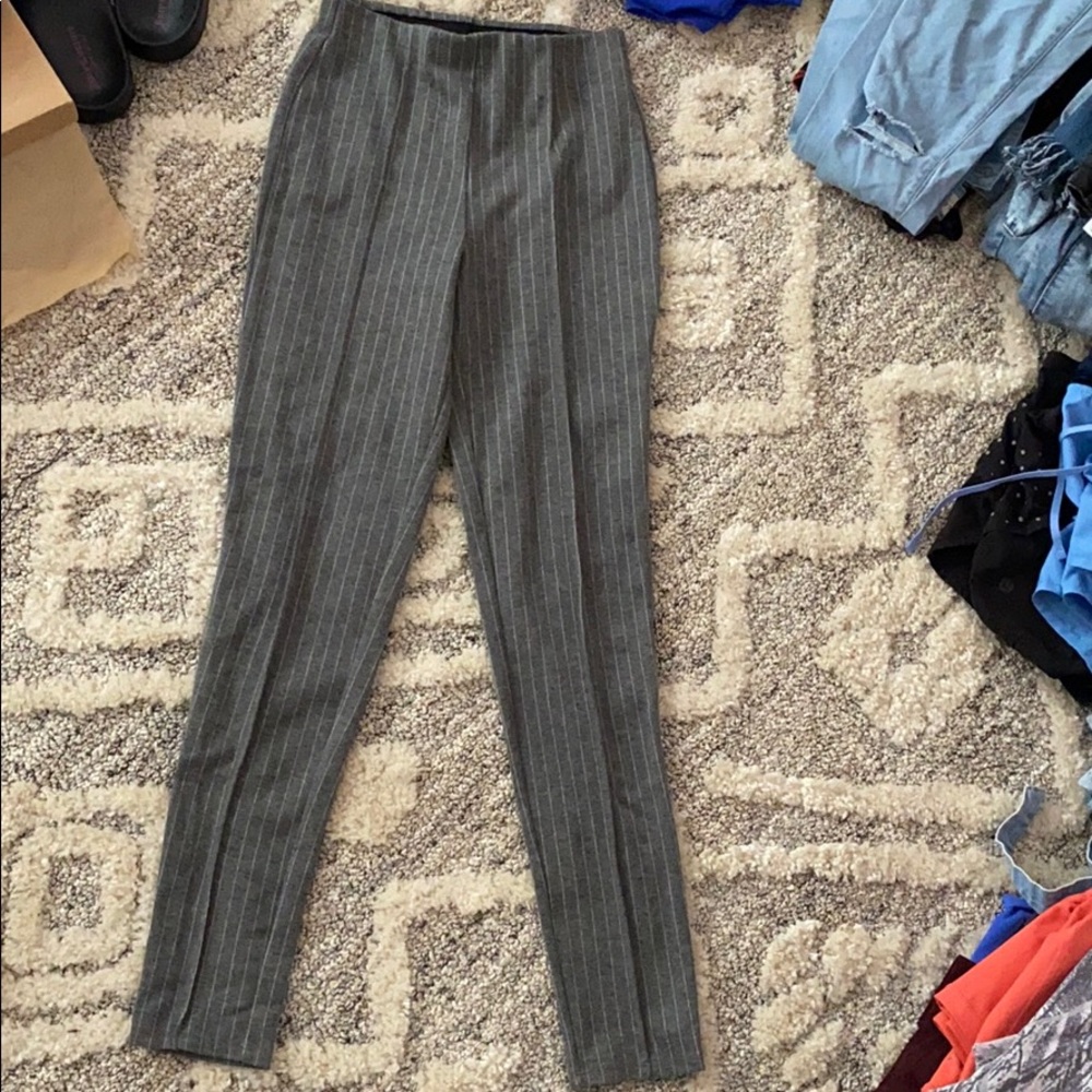Cute grey and white stripped pants